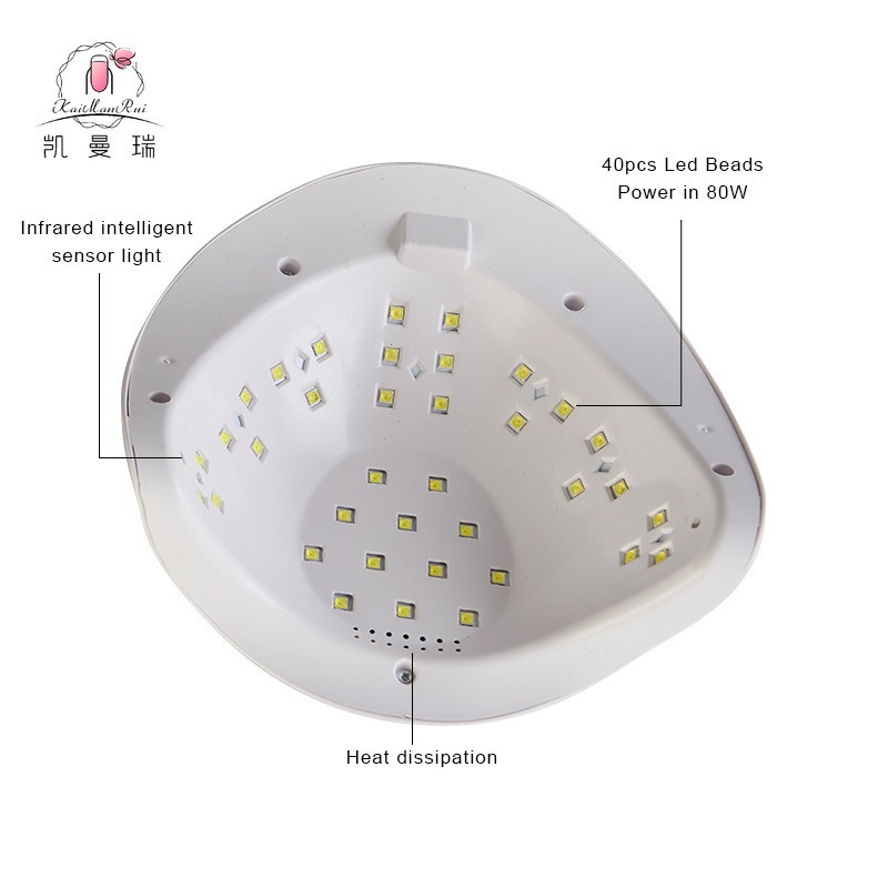 Lámpara de manicuras 192W luz de alta potencia UV + LED luz de manicuras