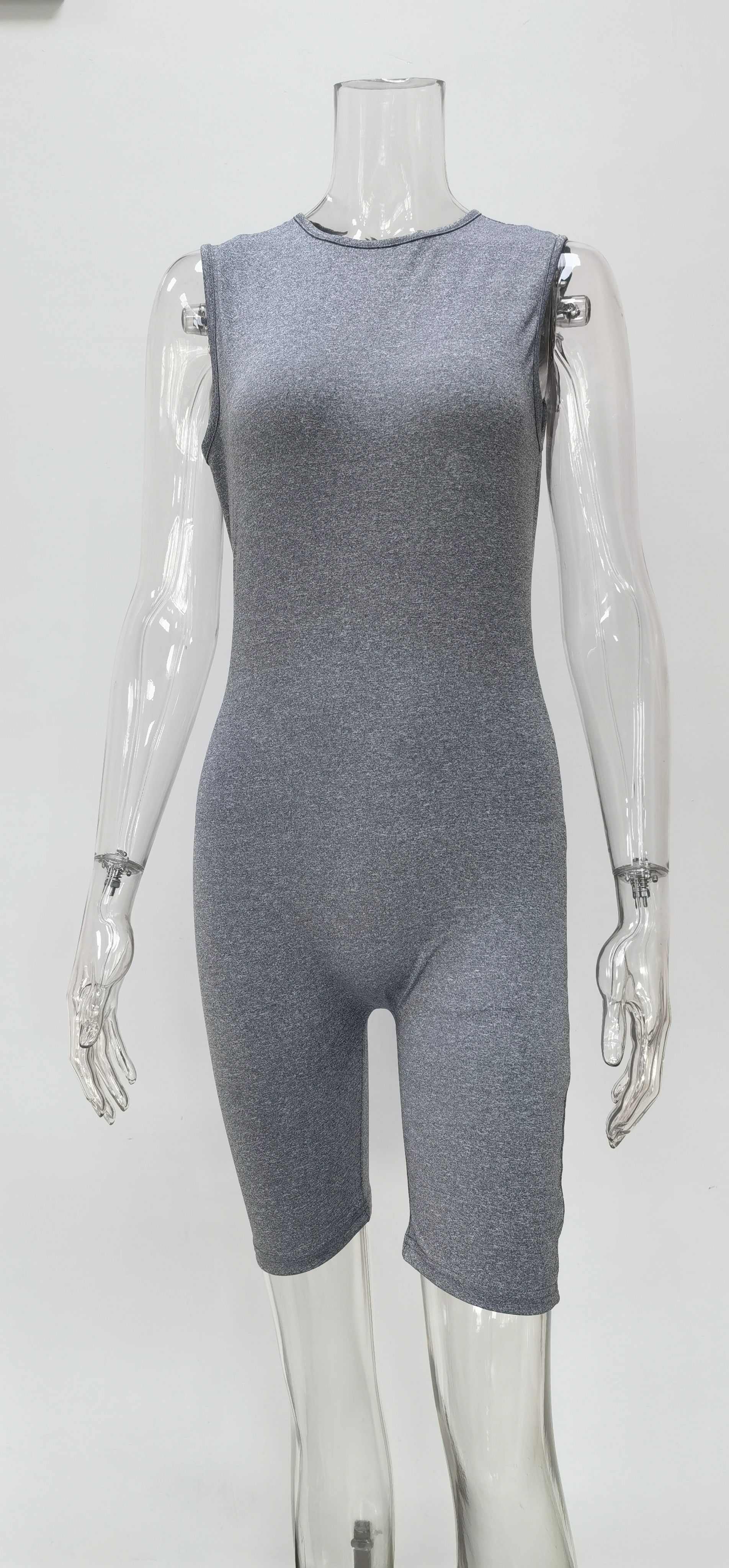 175g Weight Sleeveless Sleeve Length Full Length Pants Length Polyester Fabric Type High Waist Waist Line Casual Pants, Jumpsuits Pants Type High Elasticity Elasticity Holiday, Daily, Date Occasion Skinny Fit Type Solid Color Pattern Summer Season Women's Gender Streetwear Style Wholesale Women's Streetwear Solid Color Sleeveless Bodysuits 4
