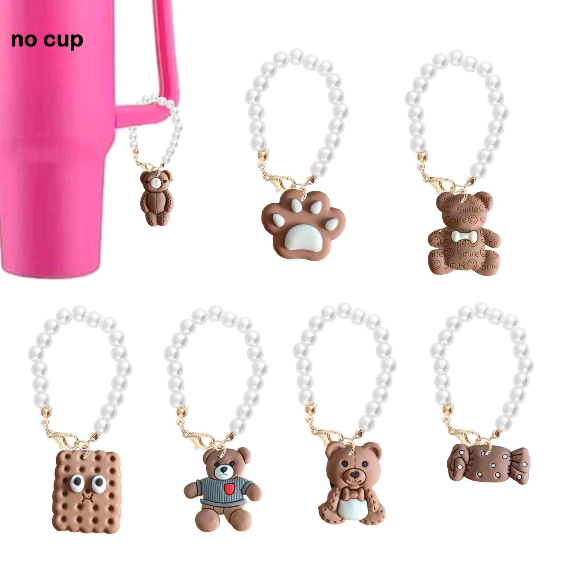 Brown Pearl Chain Shein Water Cup Accessories High Color Value Style Highlight Pearl Stanley Accessories