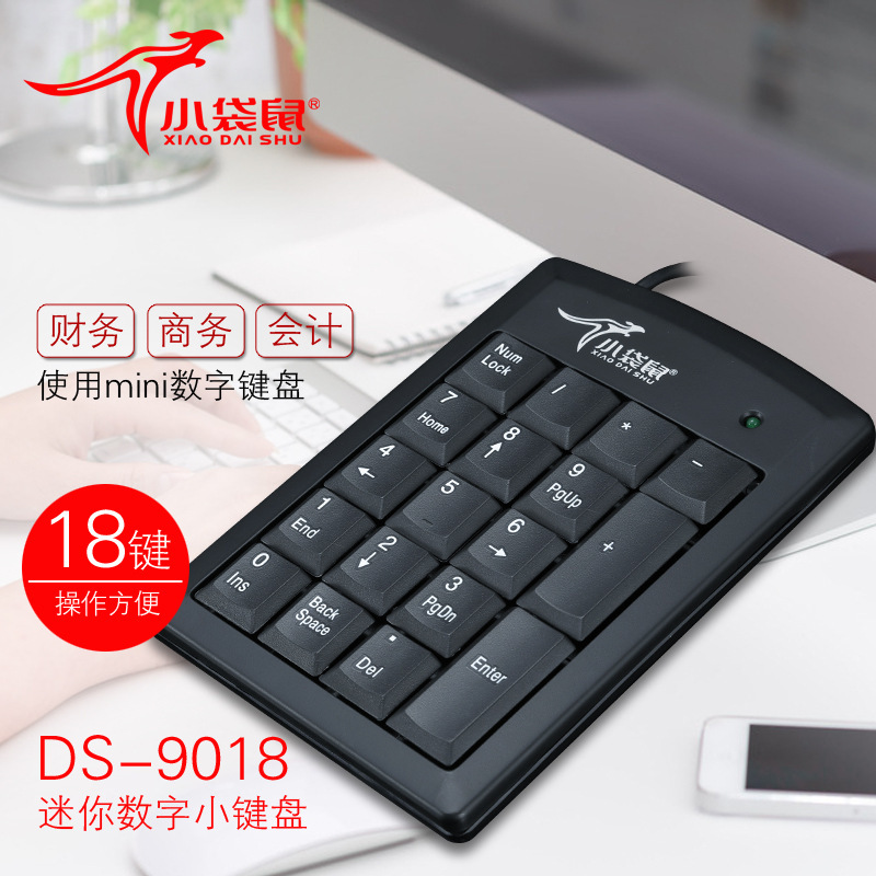 小袋鼠 DS-9018 PS/2有线数字密码小键盘证券财务银行超市用