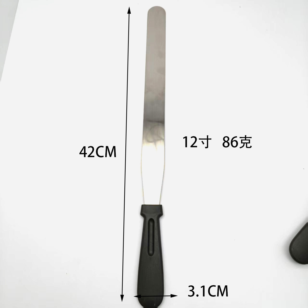 Espátula de acero inoxidable, herramientas para hornear y decorar, cuchillo desmoldeador de pasteles de 6-8-10 pulgadas con borde recto y plegable, raspador, cuchillo para postres image 10