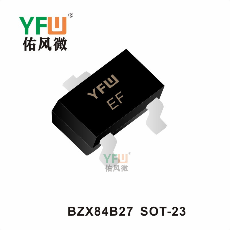 稳压二极管 BZX84B27 SOT-23生产厂家 印字：EF