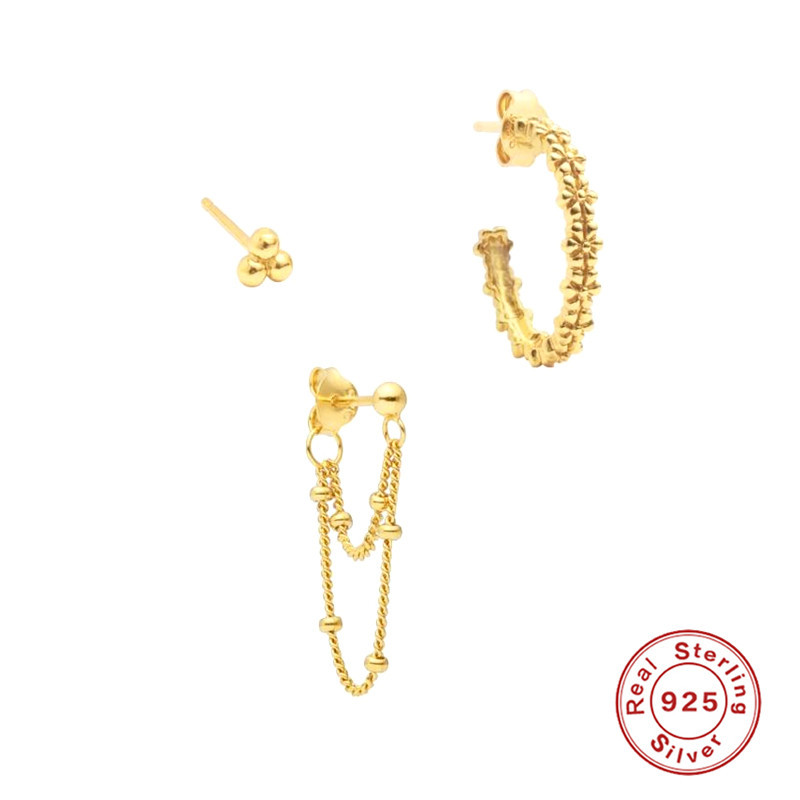 4g Weight 925 Sterling Silver Ear Needle Material 18K Gold Plated Plating Material Drop Earrings, Earrings, Ear Studs Classification 1 Set Quantity Date, Tea Party Occasion Copper Material Geometric Pattern All Seasons Season Women's Gender Elegant, Shiny Style 1 Set Elegant Shiny Geometric Copper 18K Gold Plated Drop Earrings Earrings Ear Studs 27