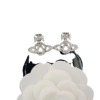 Earrings, trend advanced fresh cute fashionable accessory, diamond encrusted, four-leaf clover, wholesale