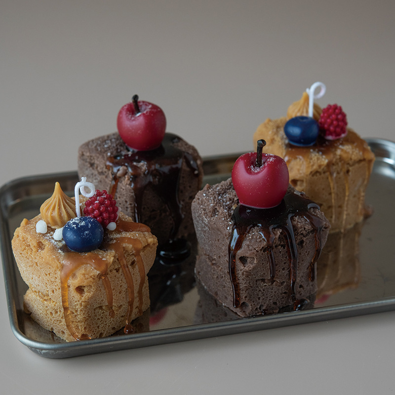 Transfronterizos pastel de postre caliente vela de bananas modelado adornos lindos regalos de mano al por mayor hechos a mano