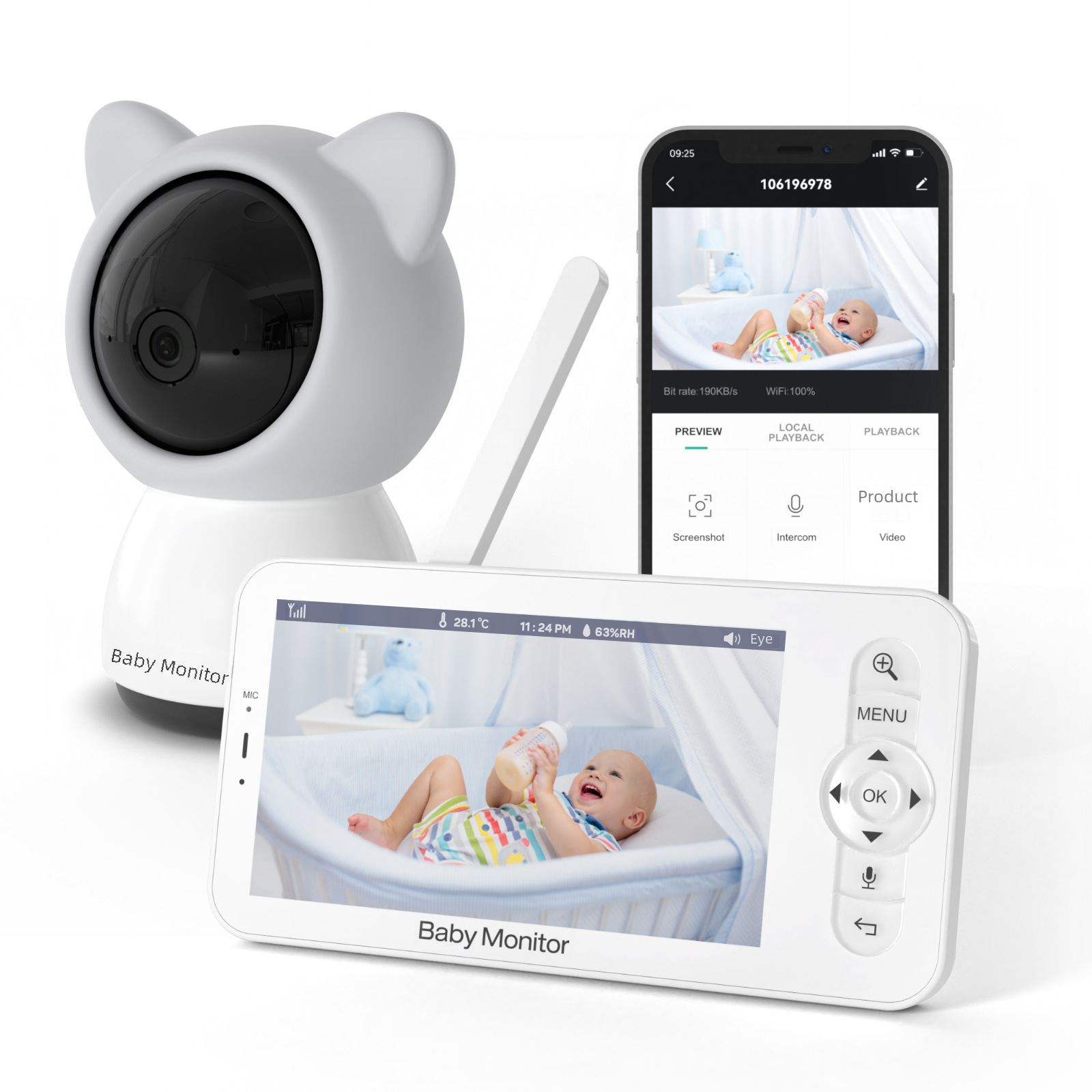 Children's radio baby monitor