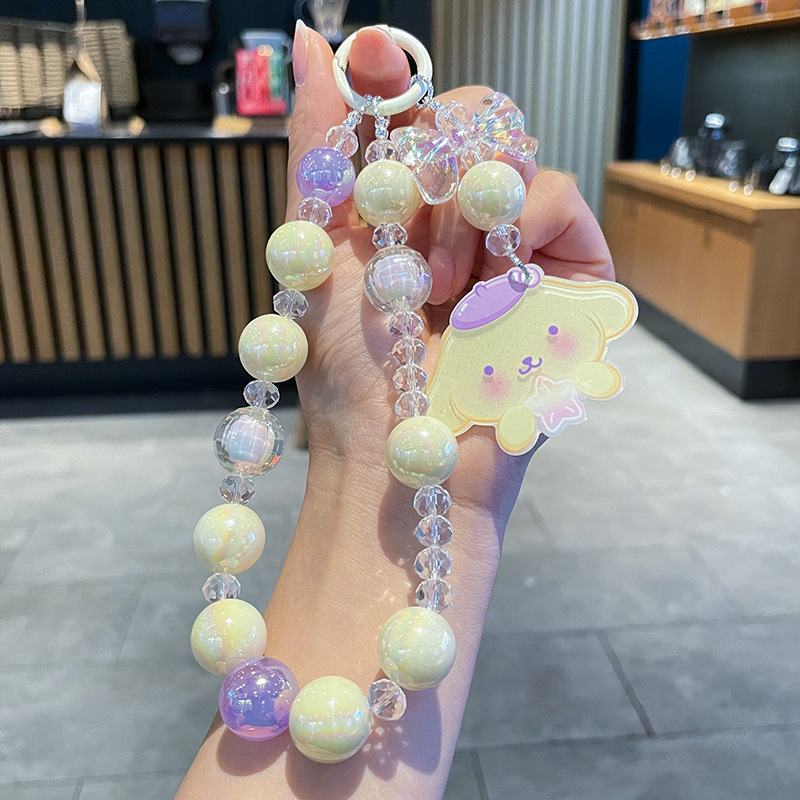 Colgante creativo lindos anillos de cadenas de caja de teléfono móvil accesorios de viento de niña insdiy cuentas de brazalete colgante de llaves