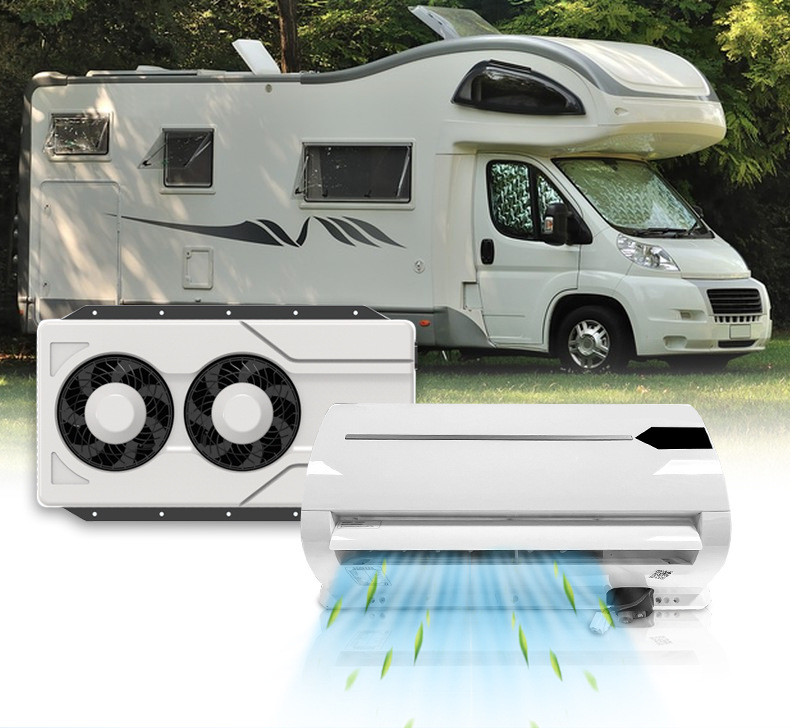 New Double Fan Split Parking Air Conditioner 12V 24V Silent Electric Truck