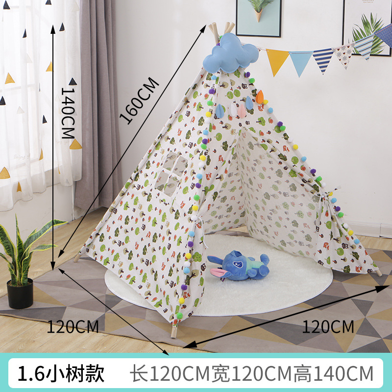 Accesorios de fotografía para niños Indio pequeña tienda de campaña casa de juegos interior Castillo princesa habitación tienda pintada a mano