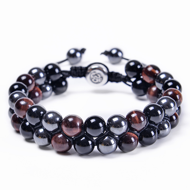 38g Weight Bracelets Classification 1 Piece Quantity Daily Occasion Agate Material Gradient Color Pattern Women'S Gender Beaded Design Retro Style Retro Gradient Color Agate Beaded Bracelets 1 Piece 9