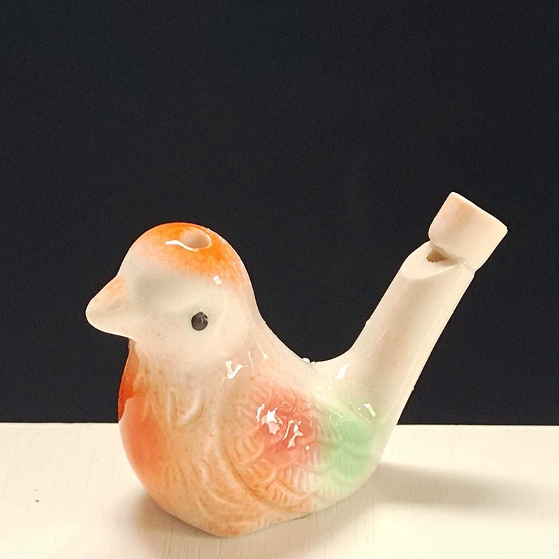 Ceramic Whistle Bird with Lanyard Music Whistle Ceramic Water Bird Scenic Stand Hot Selling Kindergarten Gifts