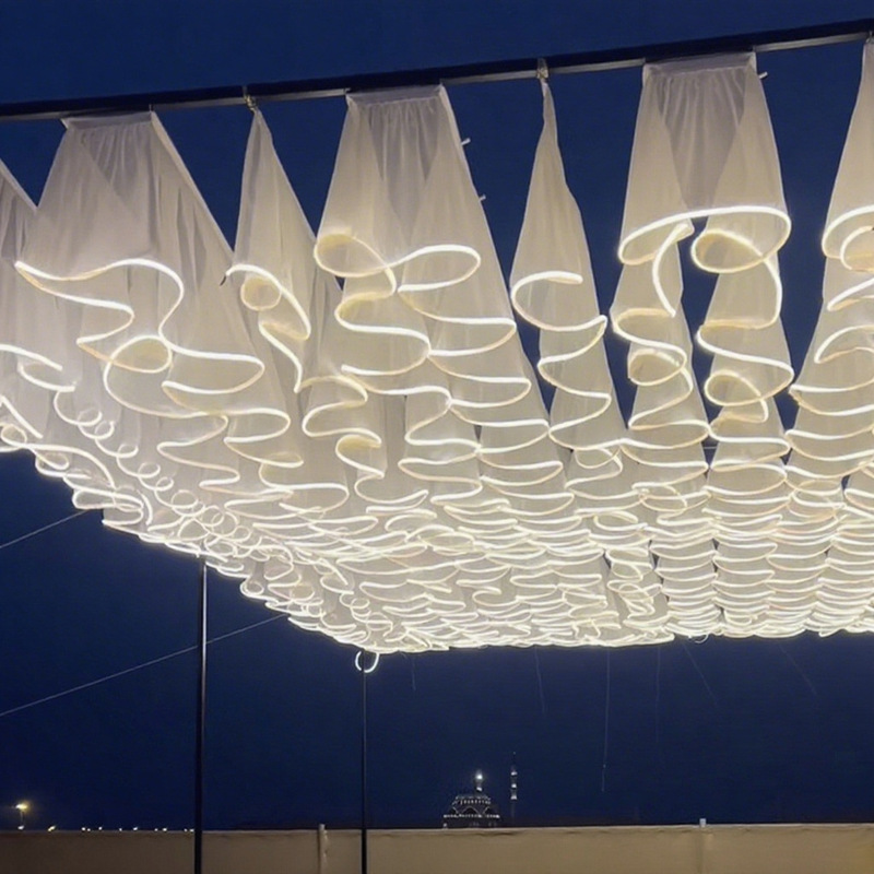 Luminous Ceiling Gauze Led Waterproof Light Strip Outdoor Camping Style Restaurant Atmosphere Wedding Ceiling Decoration Ceiling Luminous Ceiling Gauze Led Waterproof Light Strip Outdoor Camping Style Restaurant Atmosphere Wedding Ceiling Decoration Ceiling