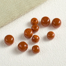 优化南红玛瑙桶珠手串diy配件饰品配件高温烤色南红腰珠鼓珠