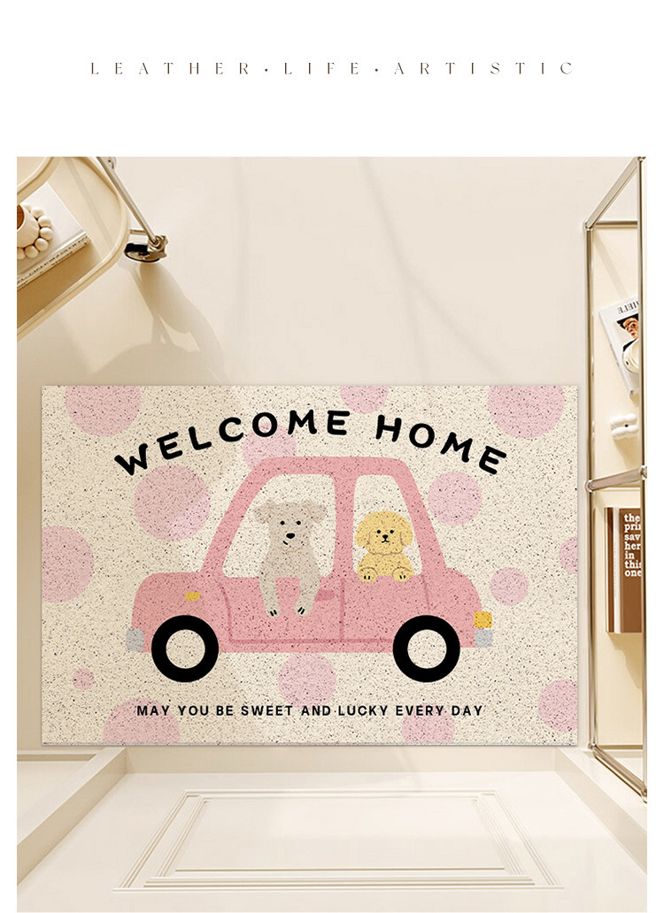 Cartoon Cute Carpet Door Mat Home Entrance Hall Mat Cuttable Doorway Silk Ring Entrance Door Earth Mat