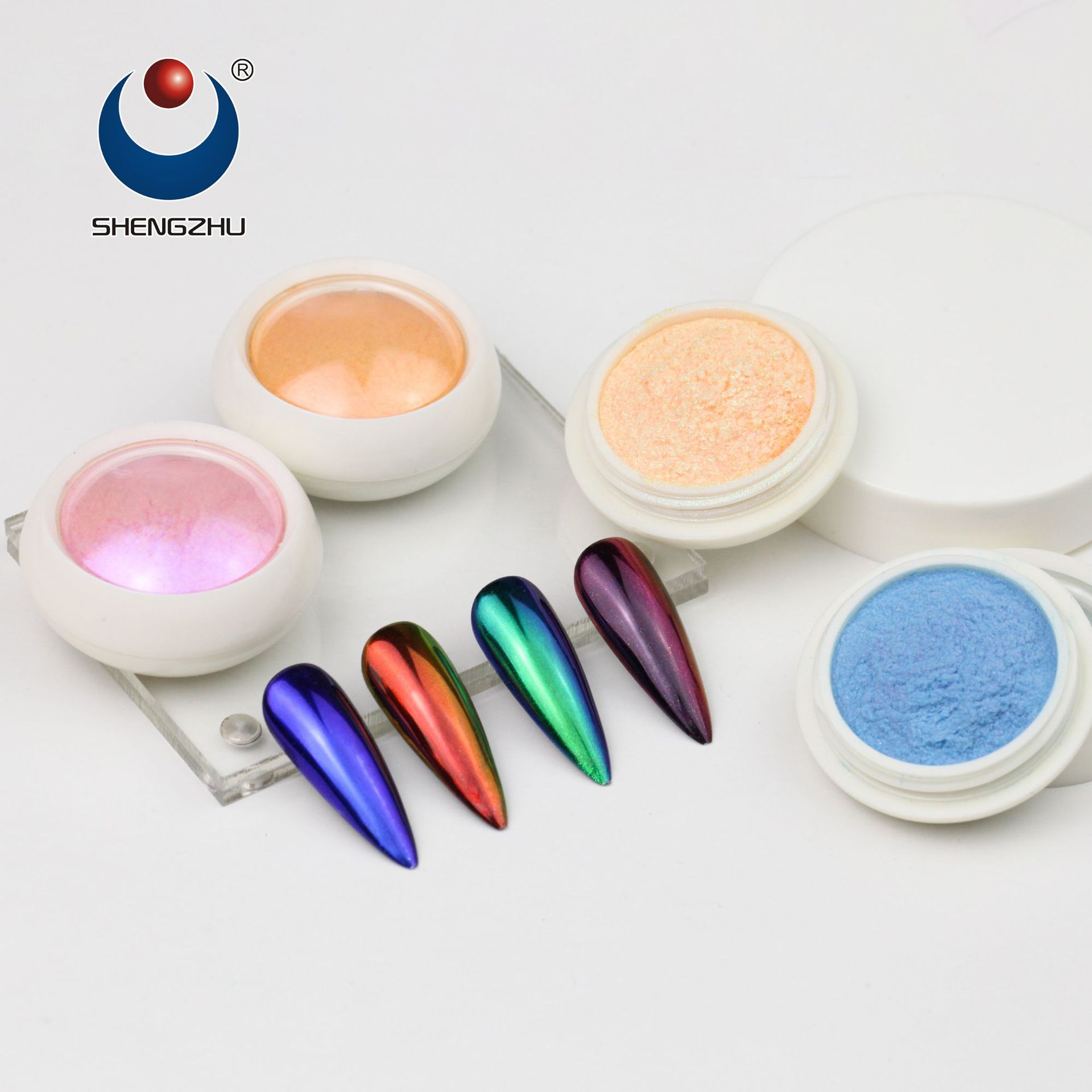 晟珠化妆品色粉 彩色霓虹粉 透明光学变色龙 仙女粉极光粉 珠光粉