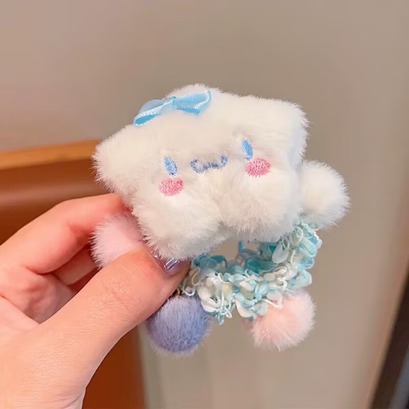 Otoño y invierno adornamientos de cabello de niña lindos dibujos animados muñecas anillo de cabello Star Delu cuerda de cabello dulce Sanliou cinta de pelusa