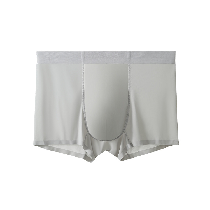 Pantalones de verano de hielo ultrafinas sin rastro, antibacterianos, secado rápido de baja calidad, sin insensibilidad, pantalones de color sólido simples para hombres