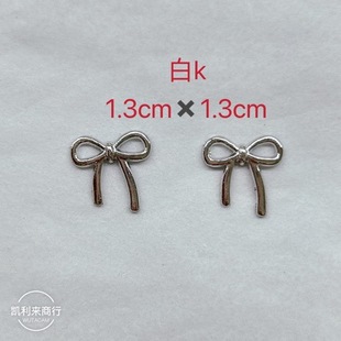 Explosive Manicure Jewelry Alloy Bow Stereo Nail Wear Armor Decoration Wholesale Dropping Glue Mobile Phone Shell Accessories