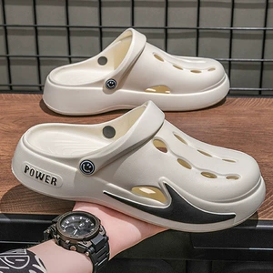 Универсальные легкие тапочки в стиле Crocs, пляжные нескользящие износостойкие спортивные сандалии на платформе