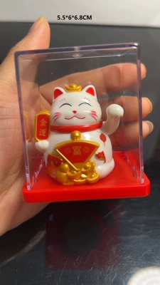 in Wealth and Treasure Cat Car – Car ornaments - 25inch-668cm-8012-two-inch-white-rich