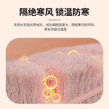 护膝盖保暖兔毛加绒加厚骑车防风男女同款老寒腿防寒保护关节老人