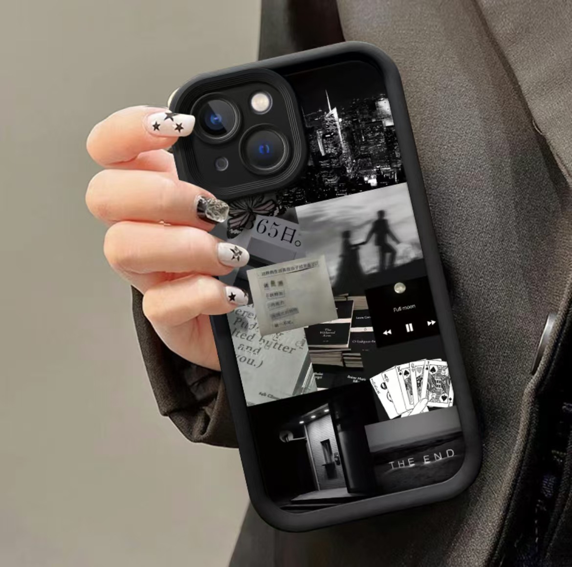 Funda para teléfono móvil iphone16 de estilo europeo y americano Apple 15promax nuevo 14pro anti-caída 13/12 personalidad 11