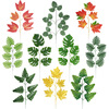 Amazon new simulation turtle back lobe cross -border Halloween decorative plant leaf green plant wall with artificial maple leaf