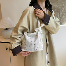 韩国时尚小众腋下包包女外贸批发新款单肩布包文艺简约手提水桶包