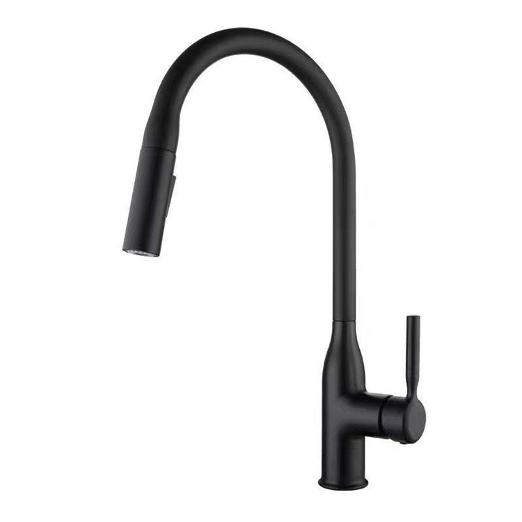 Nueva pistola gris negro extraíble cocina agua fría y caliente cuenca vegetal cobre grifo lavavajillas fregadero retráctil hogar