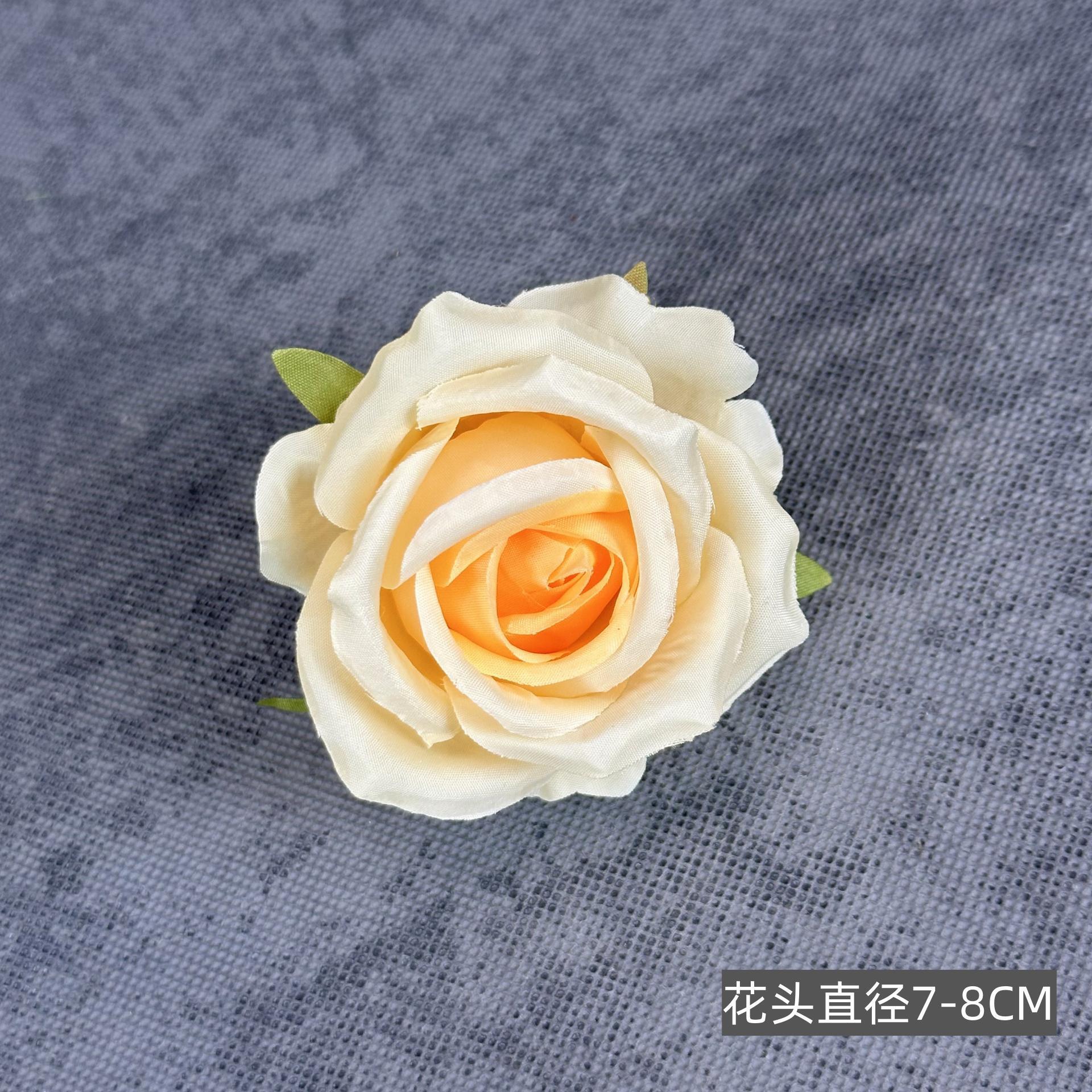 Franela artificial flor Rosa cabeza ramillete rojo boda flor pared tiro apoyos flor artificial arco flor artificial al por mayor