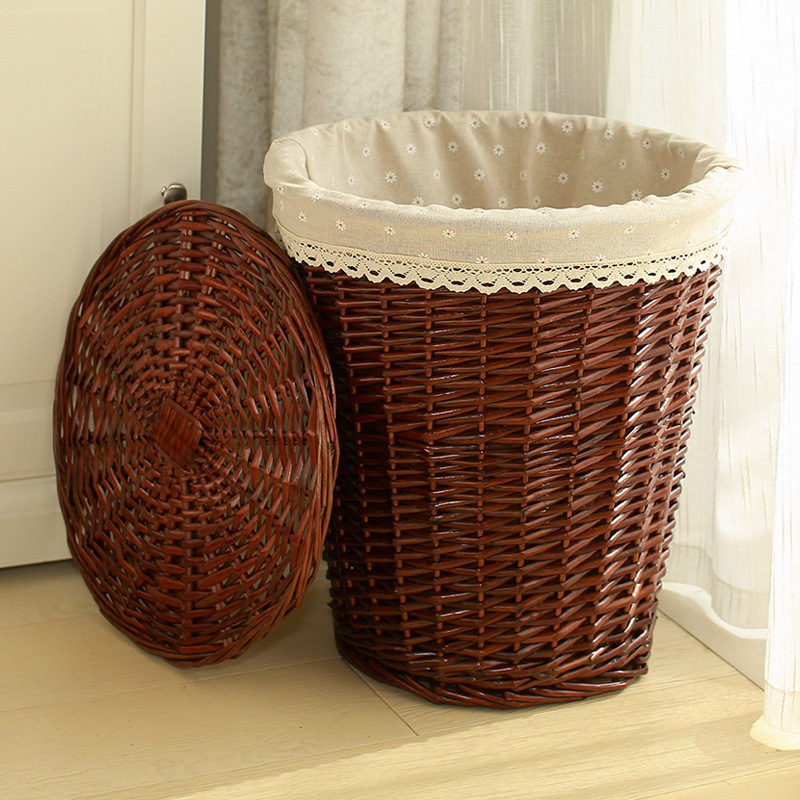 Hot Pot Restaurant Clothes Storage Basket Dirty Clothes Basket Rattan Covered Clothes Storage Basket Dirty Clothes Basket Woven Laundry Basket Toys