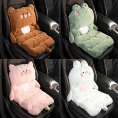 車の冬のクッションの一体式のアニメのぬいぐるみのかわいい車内の保温のクッションは疲れません車のシートクッションに頼ります。