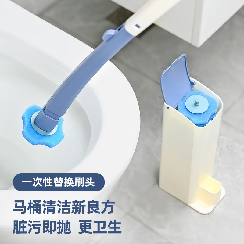 일회용 변기 브러시 아니 데드 앵글 변기 브러시 던질 수있는 교체 헤드 세트 벽걸이 형 변기 브러시 도구