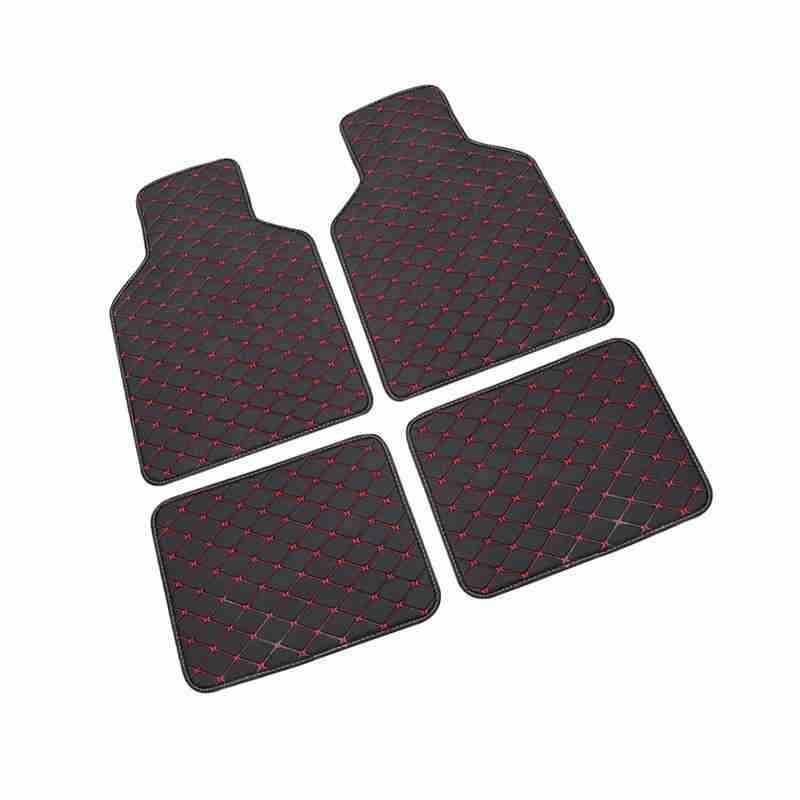 Car Floor Mats Leather Leather Silent Comfortable Environmentally Friendly Leather Carpet Universal Car Floor Mats Solid Color Wear-Resistant and Non-Slip