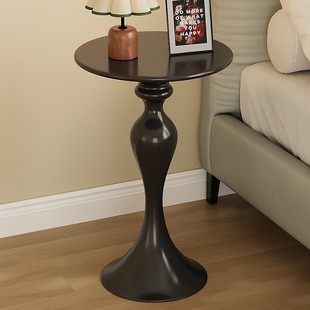Light Luxury Sofa Side Table Household Living Room Small Coffee Table Retro Wrought Iron Corner Table Side Table Small Round Table Bedside Storage Balcony