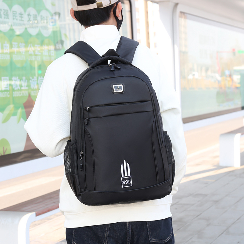 Backpack with large capacity and high-end feel, men's high-end feel, large capacity USB charging computer bag, student schoolbag undefined