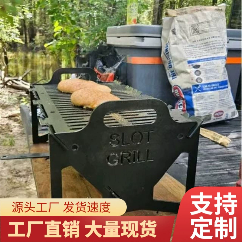 Складной гриль для барбекю для удобного хранения. Сталь легко моется.