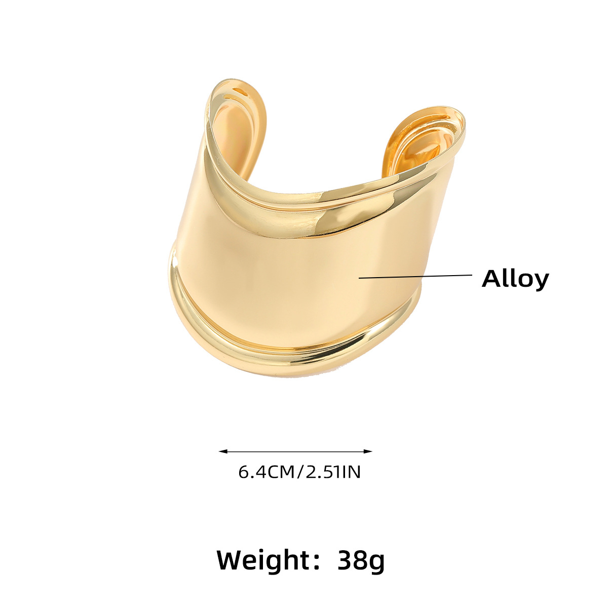 Trendy cuff armband van metaallegering voor dames_voghion.com