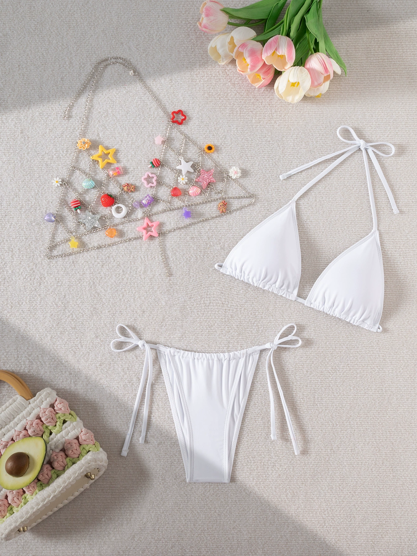 (Cross-border trading), sexy split rainbow swimwear, accessory
