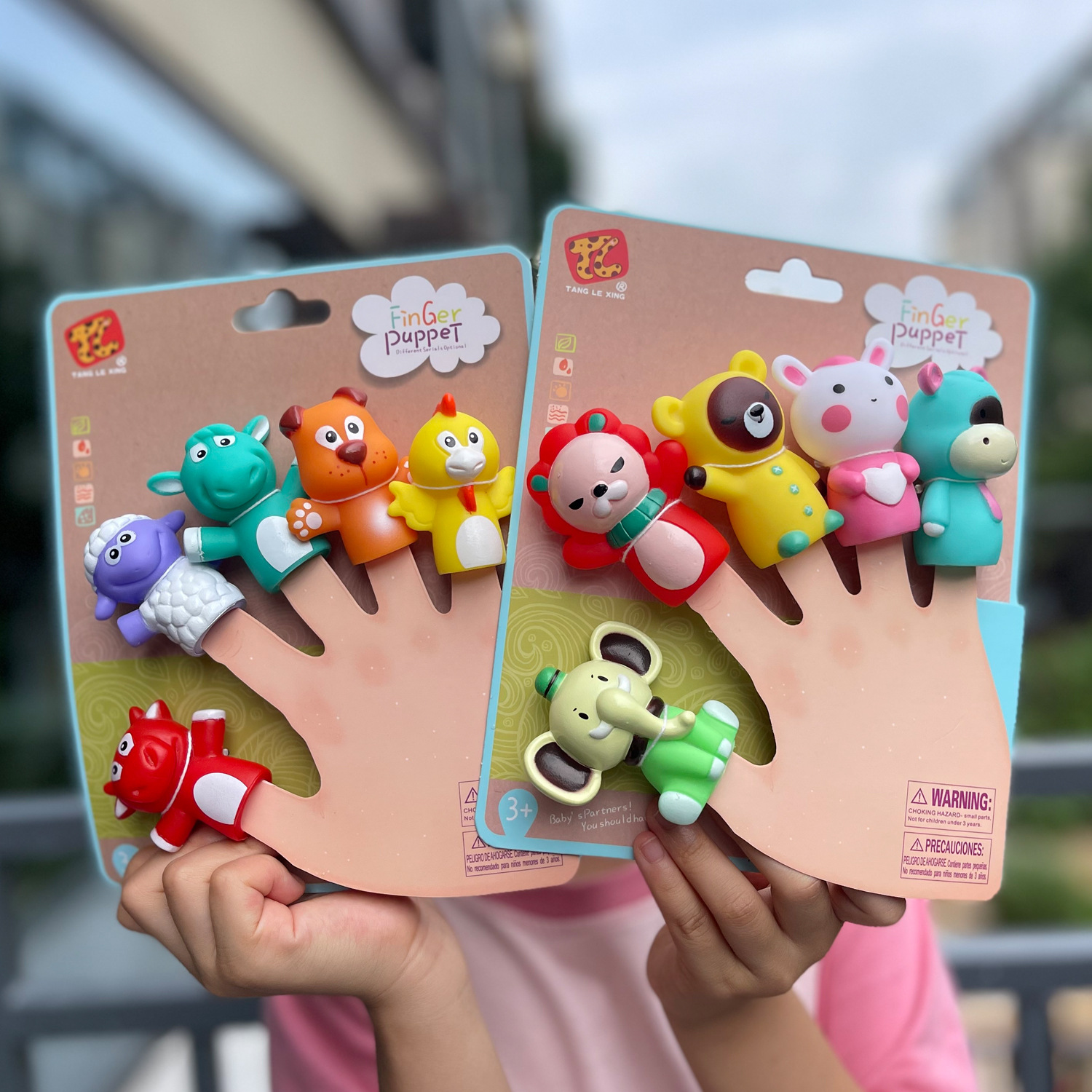 幼儿园讲故事宝宝手偶玩具儿童早教搪胶动物玩偶摆件婴幼儿手指偶