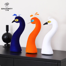 七色堇仿真孔雀头模型花艺婚车装饰配件网红开业花篮吉祥喜庆