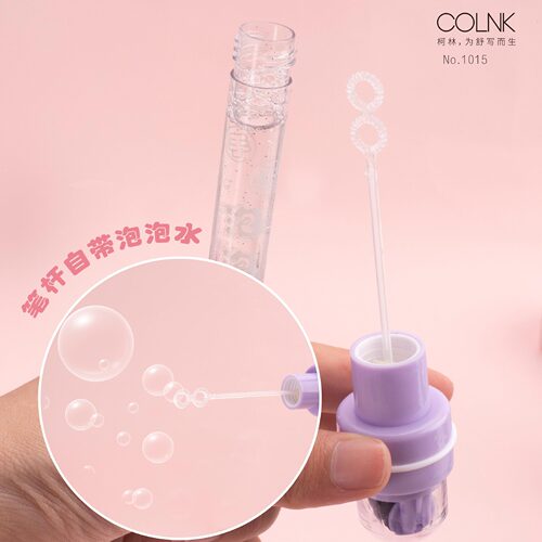 COLNK Diary Bubble Pen Multi-functional 4-in-1 Children's Roller Stamp Bubble Creative Ballpoint Pen 
