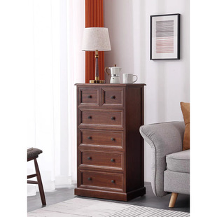 American Style Drawer Cabinet Solid Wood Bedside Table Retro Drawer Cabinet Storage Cabinet Special Offer Living Room Bedroom Drawer Storage Cabinet