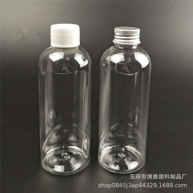 供应200ml千秋盖瓶 pet塑料乳液千秋盖瓶 园肩透明化妆品瓶