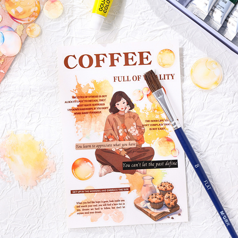 Silica de vidrio transparente pegatinas impermeables para pet diy diario de mano pegatinas decorativas artísticas pegatinas transfronterizas de tinta