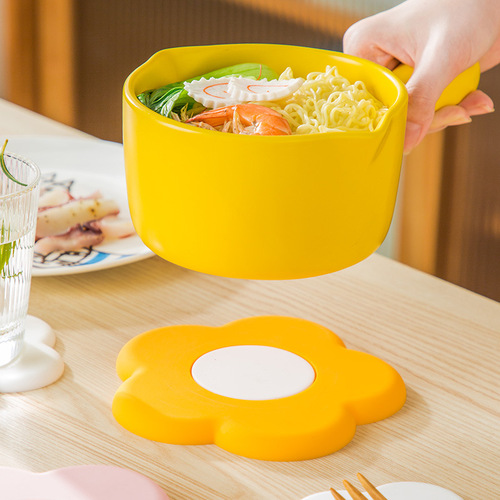Creative desktop heat-insulating mat tea coaster cute flower pot mat bowl mat silicone mat dining table heat-resistant mat home dining mat