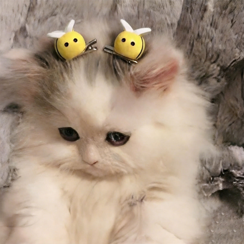 New cartoon resin chubby bee mini accessory hair clip, duckbill clip, creative handmade accessory, puppy pet hair accessory New cartoon resin chubby bee mini accessory hair clip, duckbill clip, creative handmade accessory, puppy pet hair accessory