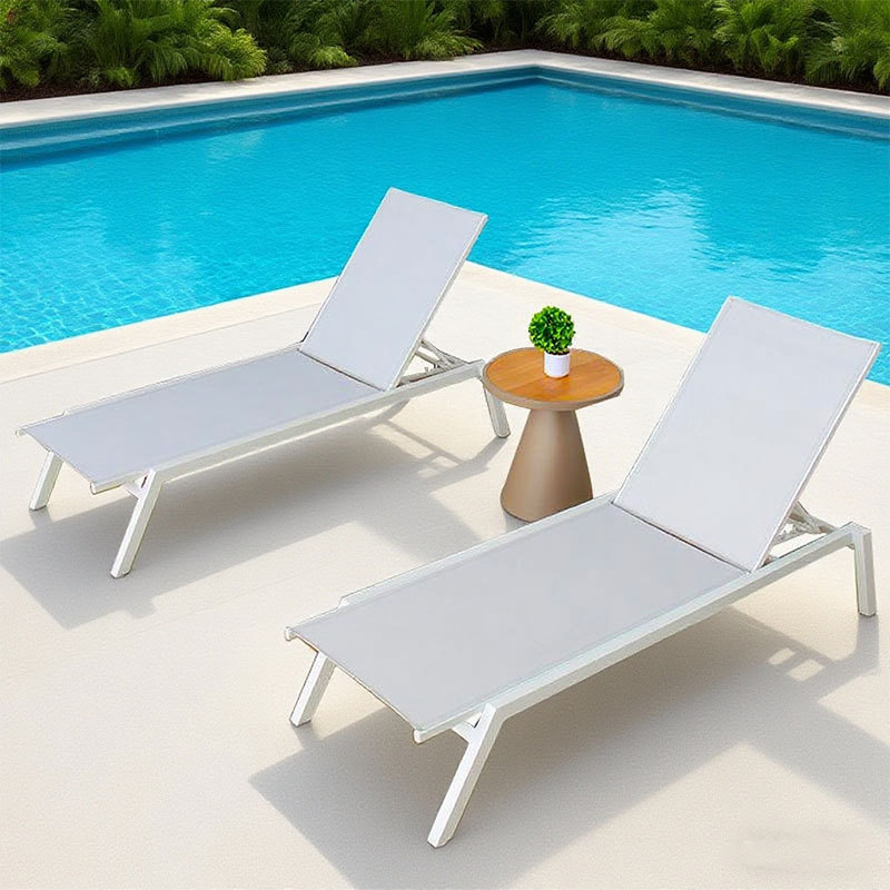 Silla de playa al aire libre balcón al aire libre villa junto a la piscina silla de playa plegable portátil silla de patio europea