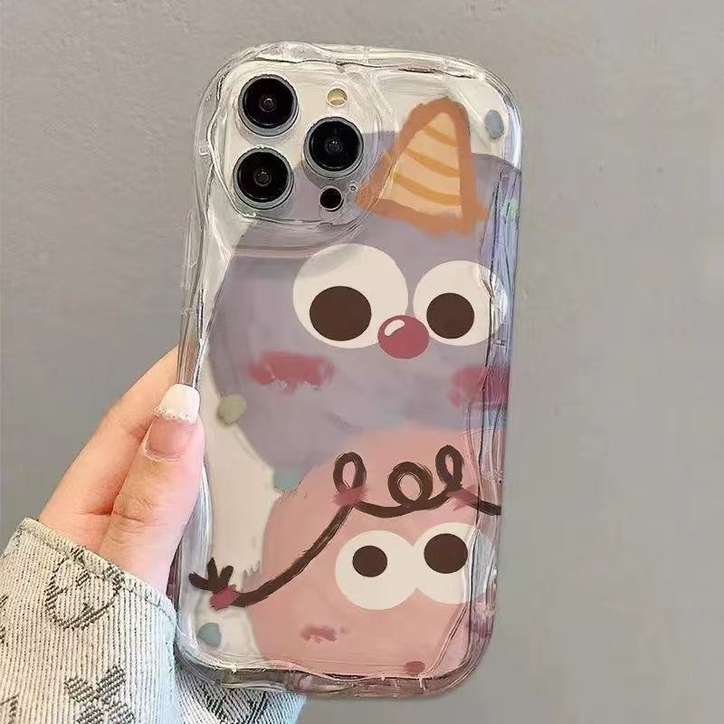 El patrón de crema es adecuado para la carcasa del teléfono móvil 16promax, divertido Apple 15 anti-caída 14 Japón y Corea del Sur 13pro nuevo 12/11XR