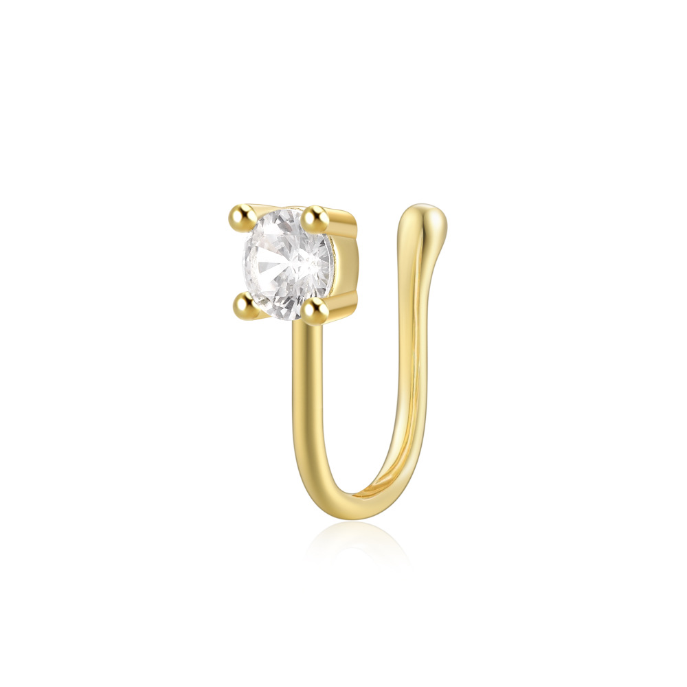 2g Weight Nose Ring Classification 1 Piece Quantity Daily, Street Occasion 925 Sterling Silver Material Star, Moon Pattern Women's Gender Plating Design Simple Style Style 1 Piece Nose Rings & Studs Simple Style Star Moon 925 Sterling Silver Plating 53